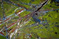 Januar - grün, durch Scheibe